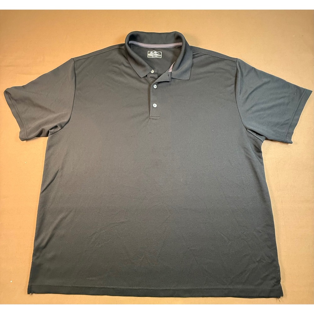 Ben Hogan Performance Men's 3XL Polo Shirt Gray Black Golf Athletic Casual